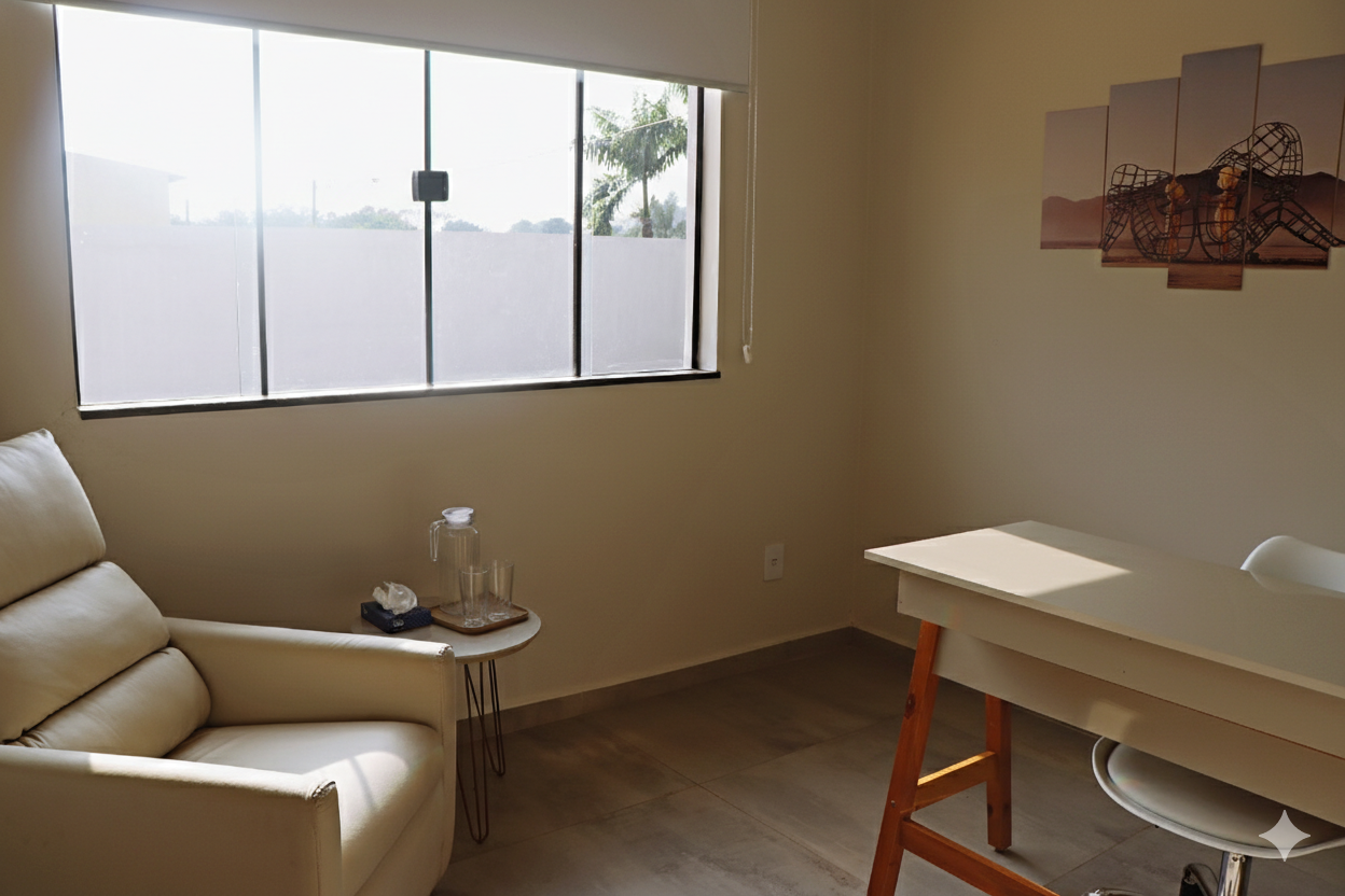 Consultório de psicologia acolhedor